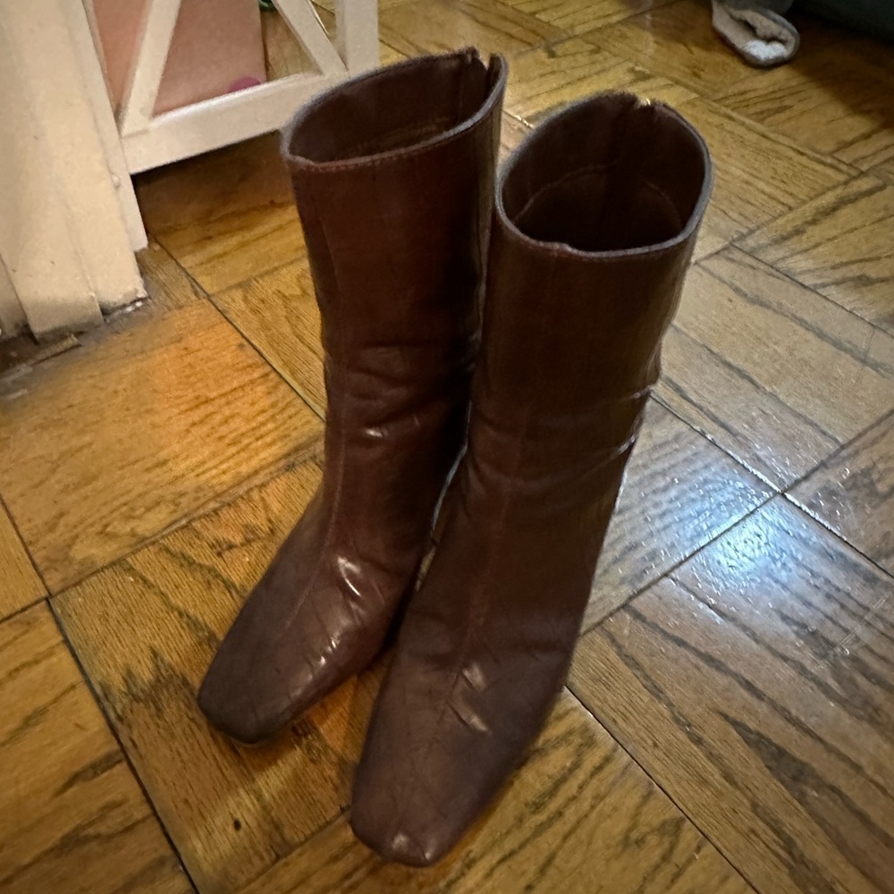 Zara - size 8 brown snakeskin boots - Picture 3 of 3
